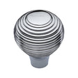 Heritage Brass Cabinet Hardware Polished Chrome / Cabinet Knobs / 38mm Dia. Heritage Brass - Cabinet Knob Reeded Design 38mm Polished Chrome Finish