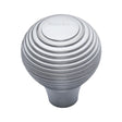 Heritage Brass Cabinet Hardware Satin Chrome / Cabinet Knobs / 38mm Dia. Heritage Brass - Cabinet Knob Reeded Design 38mm Satin Chrome Finish