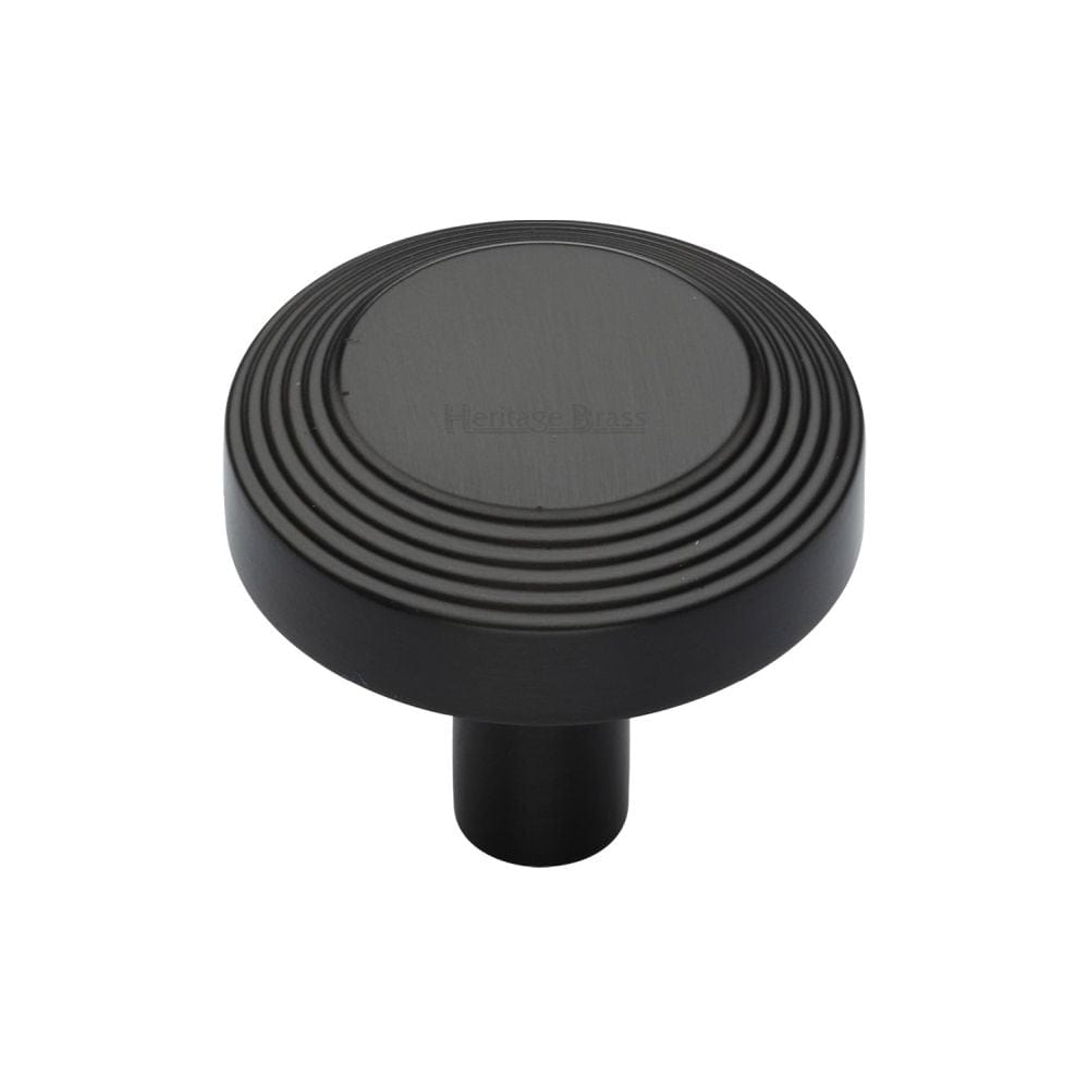 Heritage Brass Cabinet Hardware Matt Bronze / Cabinet Knobs / 32mm Dia. Heritage Brass - Cabinet Knob Ridge Design 32mm Matt Bronze Finish