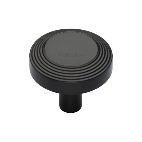 Heritage Brass Cabinet Hardware Matt Bronze / Cabinet Knobs / 32mm Dia. Heritage Brass - Cabinet Knob Ridge Design 32mm Matt Bronze Finish