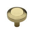 Heritage Brass Cabinet Hardware Polished Brass / Cabinet Knobs / 32mm Dia. Heritage Brass - Cabinet Knob Ridge Design 32mm Polished Brass Finish