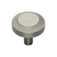 Heritage Brass Cabinet Hardware Satin Nickel / Cabinet Knobs / 32mm Dia. Heritage Brass - Cabinet Knob Ridge Design 32mm Satin Nickel Finish