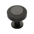 Heritage Brass Cabinet Hardware Matt Bronze / Cabinet Knobs / 32mm Dia. Heritage Brass - Cabinet Knob Ridge Design with Rose 32mm Matt Bronze Finish