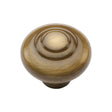 Heritage Brass Cabinet Hardware Antique Brass / Cabinet Knobs / 32mm Dia. Heritage Brass - Cabinet Knob Round Bead Design 32mm Antique Brass Finish