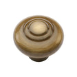 Heritage Brass Cabinet Hardware Antique Brass / Cabinet Knobs / 38mm Dia. Heritage Brass - Cabinet Knob Round Bead Design 38mm Antique Brass Finish