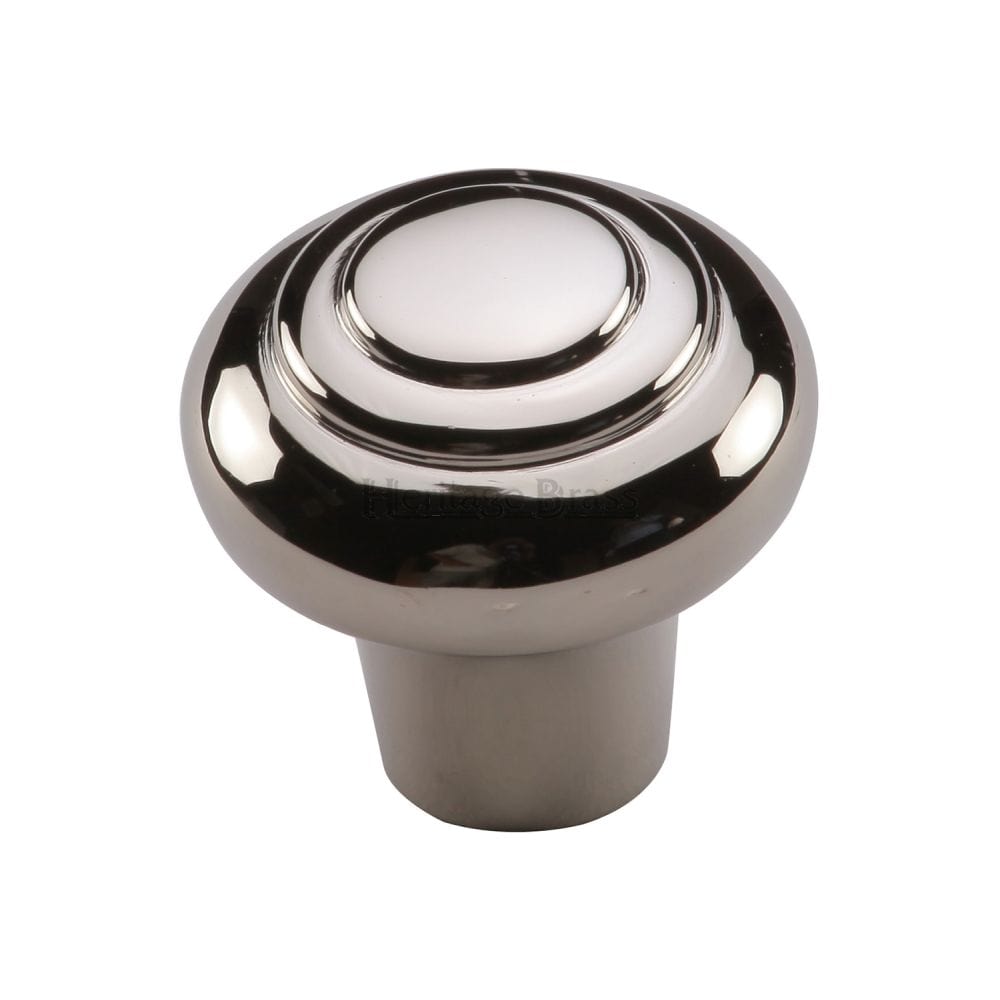 Heritage Brass Cabinet Hardware Polished Nickel / Cabinet Knobs / 38mm Dia. Heritage Brass - Cabinet Knob Round Bead Design 38mm Polished Nickel Finish