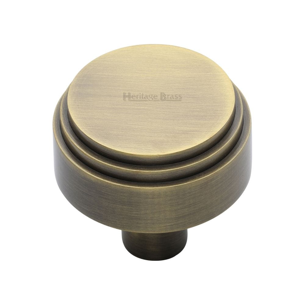 Heritage Brass Cabinet Hardware Antique Brass / Cabinet Knobs / 32mm Dia. Heritage Brass - Cabinet Knob Round Deco Design 32mm Antique Brass Finish