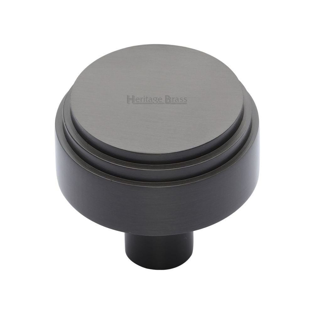 Heritage Brass Cabinet Hardware Matt Bronze / Cabinet Knobs / 32mm Dia. Heritage Brass - Cabinet Knob Round Deco Design 32mm Matt Bronze Finish