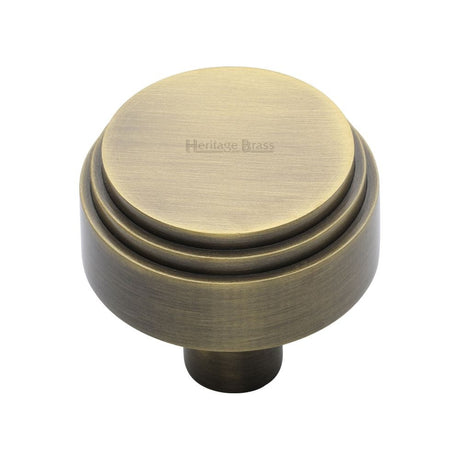 Heritage Brass Cabinet Hardware Antique Brass / Cabinet Knobs / 38mm Dia. Heritage Brass - Cabinet Knob Round Deco Design 38mm Antique Brass Finish