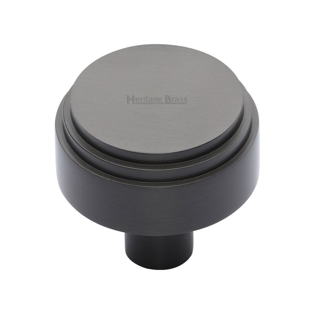 Heritage Brass Cabinet Hardware Matt Bronze / Cabinet Knobs / 38mm Dia. Heritage Brass - Cabinet Knob Round Deco Design 38mm Matt Bronze Finish