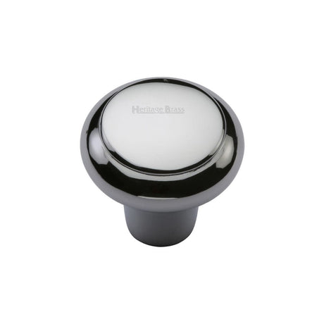 Heritage Brass Cabinet Hardware Polished Chrome / Cabinet Knobs / 32mm Dia. Heritage Brass - Cabinet Knob Round Edge Design 32mm Polished Chrome Finish