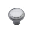 Heritage Brass Cabinet Hardware Satin Chrome / Cabinet Knobs / 32mm Dia. Heritage Brass - Cabinet Knob Round Edge Design 32mm Satin Chrome Finish