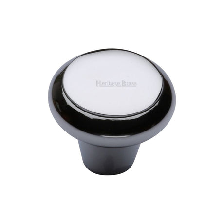 Heritage Brass Cabinet Hardware Polished Chrome / Cabinet Knobs / 38mm Dia. Heritage Brass - Cabinet Knob Round Edge Design 38mm Polished Chrome Finish