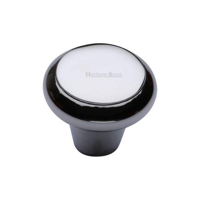 Heritage Brass Cabinet Hardware Polished Chrome / Cabinet Knobs / 38mm Dia. Heritage Brass - Cabinet Knob Round Edge Design 38mm Polished Chrome Finish