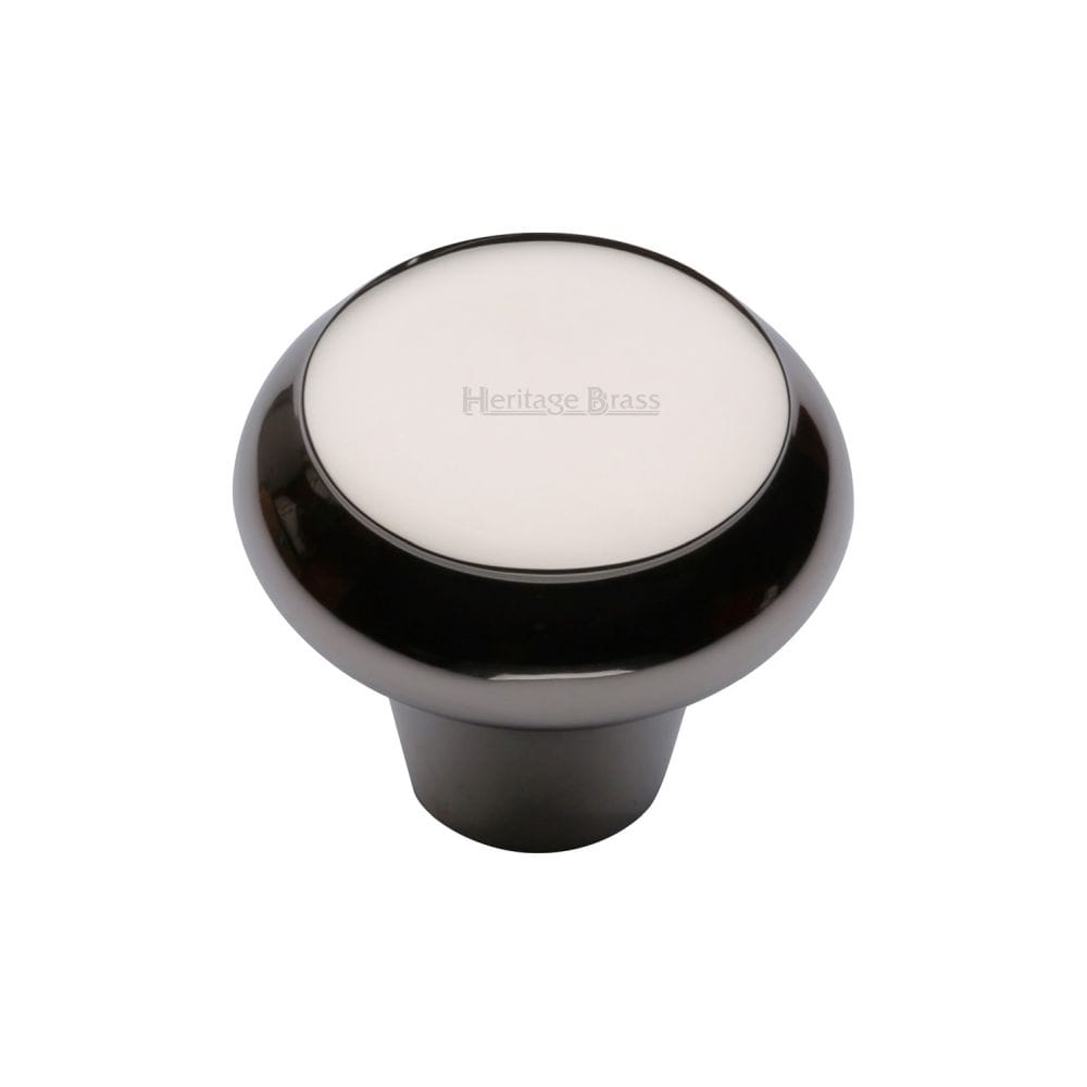 Heritage Brass Cabinet Hardware Polished Nickel / Cabinet Knobs / 38mm Dia. Heritage Brass - Cabinet Knob Round Edge Design 38mm Polished Nickel Finish