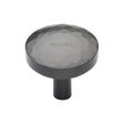 Heritage Brass Cabinet Hardware Matt Bronze / Cabinet Knobs / 32mm Dia. Heritage Brass - Cabinet Knob Round Hammered Design 32mm Matt Bronze Finish