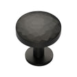 Heritage Brass Cabinet Hardware Matt Bronze / Cabinet Knobs / 32mm Dia. Heritage Brass - Cabinet Knob Round Hammered Design with Rose 32mm Matt Bronze F