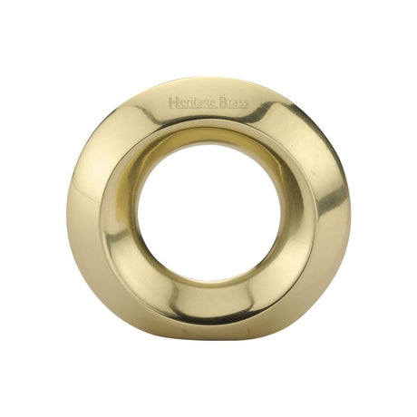 Heritage Brass Cabinet Hardware Polished Brass / Cabinet Knobs / 40mm Dia. Heritage Brass - Cabinet Knob Round Ring Design 40mm Polished Brass Finish