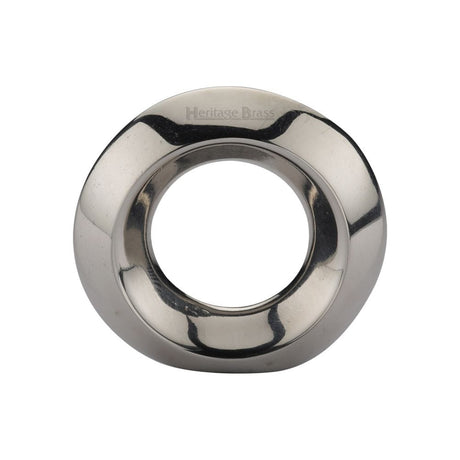 Heritage Brass Cabinet Hardware Polished Nickel / Cabinet Knobs / 40mm Dia. Heritage Brass - Cabinet Knob Round Ring Design 40mm Polished Nickel Finish