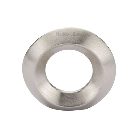 Heritage Brass Cabinet Hardware Satin Nickel / Cabinet Knobs / 40mm Dia. Heritage Brass - Cabinet Knob Round Ring Design 40mm Satin Nickel Finish