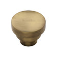 Heritage Brass Cabinet Hardware Antique Brass / Cabinet Knobs / 32mm Dia. Heritage Brass - Cabinet Knob Round Stepped Design 32mm Antique Brass Finish