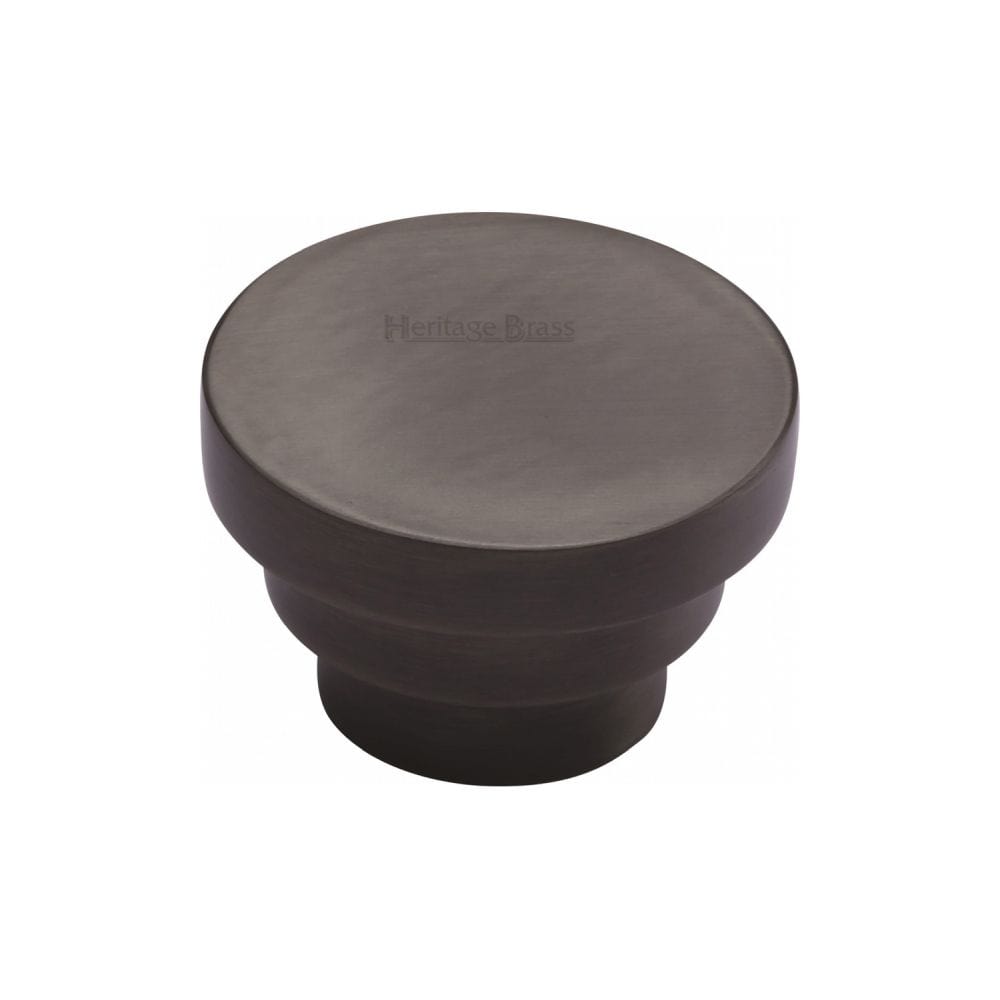 Heritage Brass Cabinet Hardware Matt Bronze / Cabinet Knobs / 32mm Dia. Heritage Brass - Cabinet Knob Round Stepped Design 32mm Matt Bronze Finish