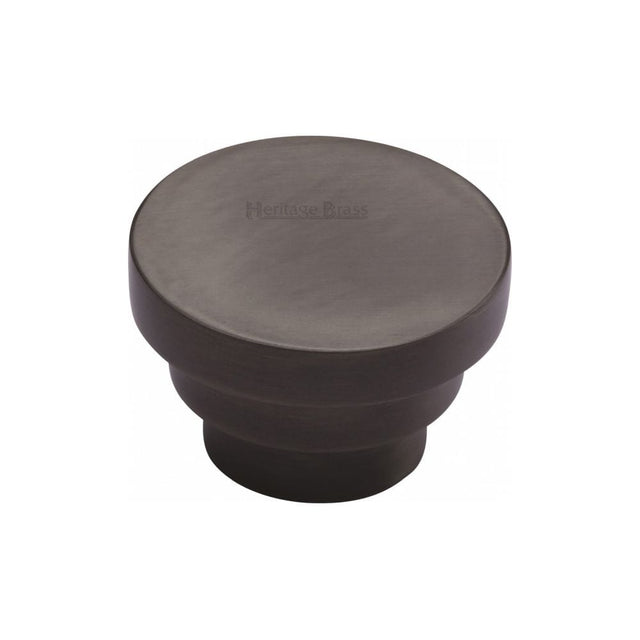 Heritage Brass Cabinet Hardware Matt Bronze / Cabinet Knobs / 32mm Dia. Heritage Brass - Cabinet Knob Round Stepped Design 32mm Matt Bronze Finish
