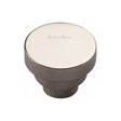 Heritage Brass Cabinet Hardware Polished Nickel / Cabinet Knobs / 32mm Dia. Heritage Brass - Cabinet Knob Round Stepped Design 32mm Polished Nickel Finish