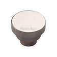 Heritage Brass Cabinet Hardware Polished Nickel / Cabinet Knobs / 38mm Dia. Heritage Brass - Cabinet Knob Round Stepped Design 38mm Polished Nickel Finish