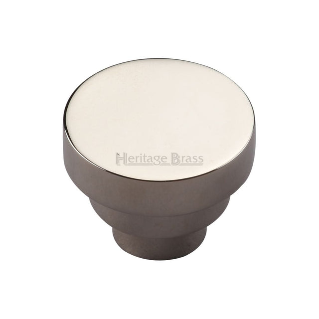 Heritage Brass Cabinet Hardware Polished Nickel / Cabinet Knobs / 38mm Dia. Heritage Brass - Cabinet Knob Round Stepped Design 38mm Polished Nickel Finish