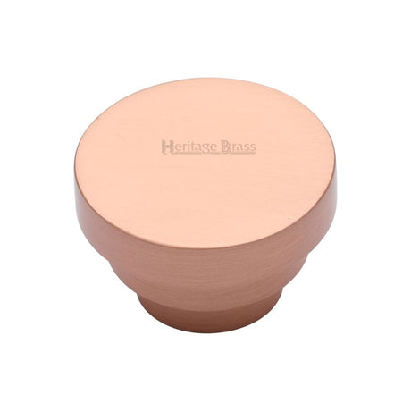 Heritage Brass Cabinet Hardware Satin Rose Gold / Cabinet Knobs / 38mm Dia. Heritage Brass - Cabinet Knob Round Stepped Design 38mm Satin Rose Gold Finish