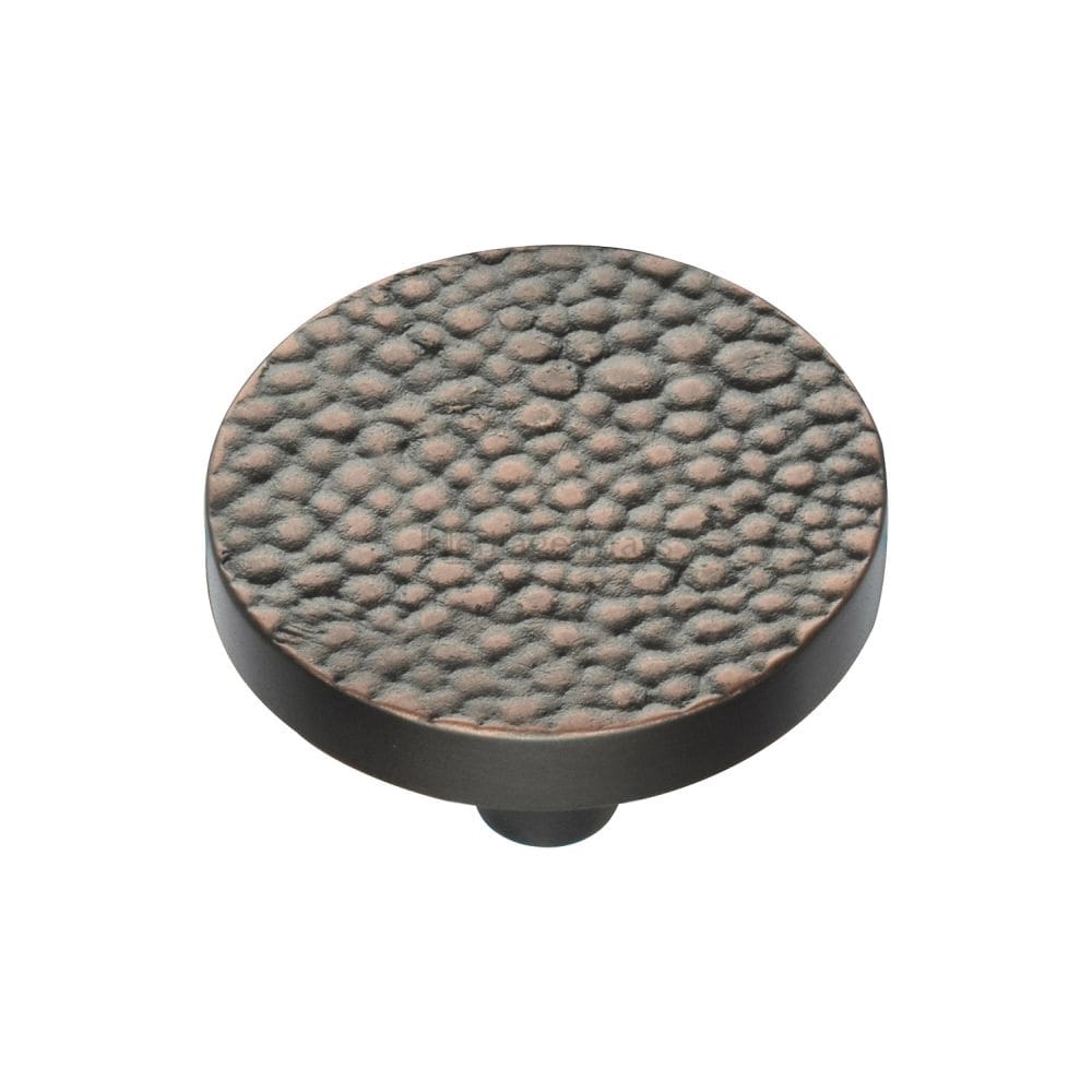 Heritage Brass Cabinet Hardware Aged Copper / Cabinet Knobs / 38mm Dia. Heritage Brass - Cabinet Knob Round Stingray Design 38mm Aged Copper Finish