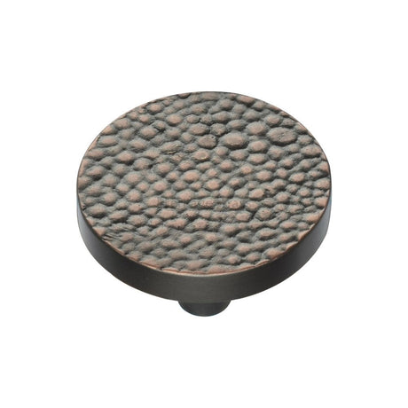 Heritage Brass Cabinet Hardware Aged Copper / Cabinet Knobs / 38mm Dia. Heritage Brass - Cabinet Knob Round Stingray Design 38mm Aged Copper Finish