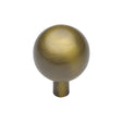 Heritage Brass Cabinet Hardware Antique Brass / Cabinet Knobs / 22mm Dia. Heritage Brass - Cabinet Knob Sphere Design 22mm Antique Brass Finish