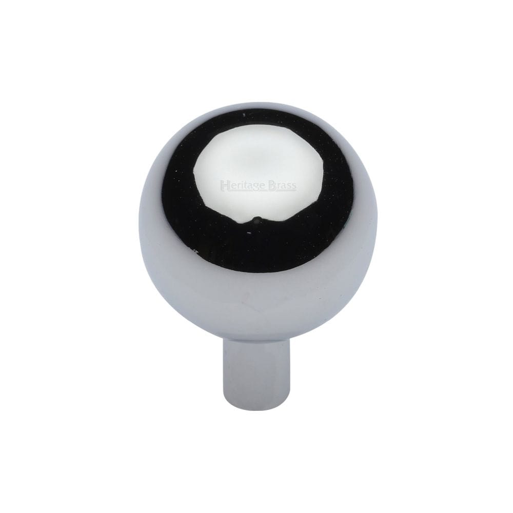 Heritage Brass Cabinet Hardware Polished Chrome / Cabinet Knobs / 22mm Dia. Heritage Brass - Cabinet Knob Sphere Design 22mm Polished Chrome Finish