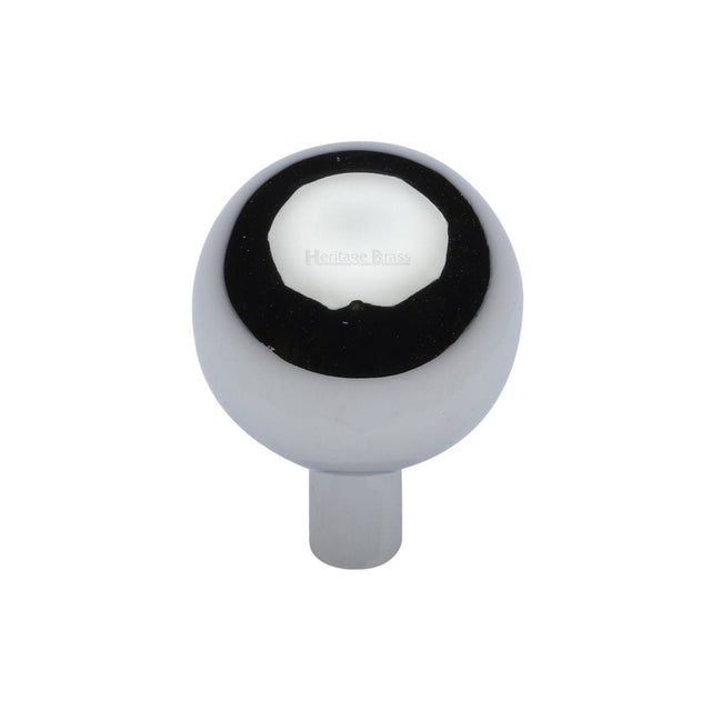 Heritage Brass Cabinet Hardware Polished Chrome / Cabinet Knobs / 22mm Dia. Heritage Brass - Cabinet Knob Sphere Design 22mm Polished Chrome Finish