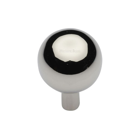 Heritage Brass Cabinet Hardware Polished Nickel / Cabinet Knobs / 22mm Dia. Heritage Brass - Cabinet Knob Sphere Design 22mm Polished Nickel Finish