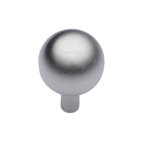 Heritage Brass Cabinet Hardware Satin Chrome / Cabinet Knobs / 22mm Dia. Heritage Brass - Cabinet Knob Sphere Design 22mm Satin Chrome Finish