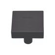 Heritage Brass Cabinet Hardware Matt Black / Cabinet Knobs / 32mm Dia. Heritage Brass - Cabinet Knob Square Design 32mm Matt Black Finish