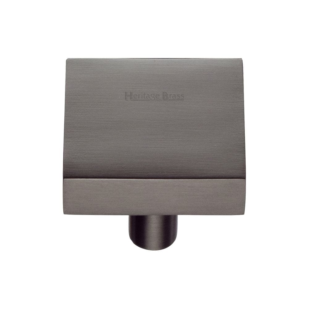 Heritage Brass Cabinet Hardware Matt Bronze / Cabinet Knobs / 32mm Dia. Heritage Brass - Cabinet Knob Square Design 32mm Matt Bronze Finish