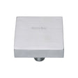 Heritage Brass Cabinet Hardware Satin Chrome / Cabinet Knobs / 38mm Dia. Heritage Brass - Cabinet Knob Square Design 38mm Satin Chrome Finish