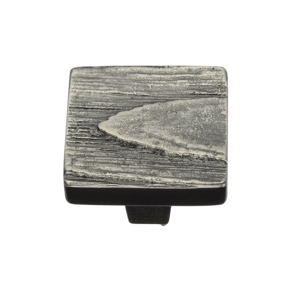Heritage Brass Cabinet Hardware Aged Nickel / Cabinet Knobs / 32mm Dia. Heritage Brass - Cabinet Knob Square Pine Design 32mm Aged Nickel Finish
