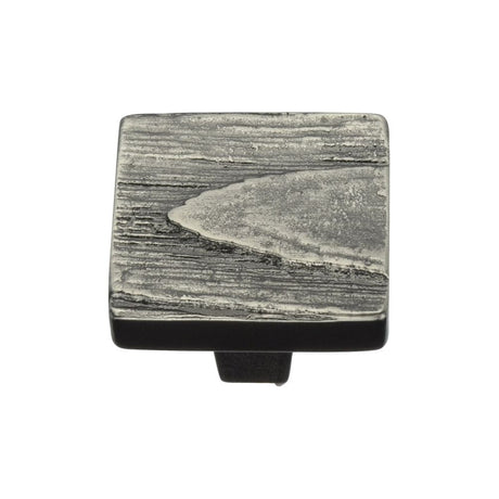 Heritage Brass Cabinet Hardware Aged Nickel / Cabinet Knobs / 32mm Dia. Heritage Brass - Cabinet Knob Square Pine Design 32mm Aged Nickel Finish