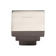 Heritage Brass Cabinet Hardware Polished Nickel / Cabinet Knobs / 32mm Dia. Heritage Brass - Cabinet Knob Square Stepped Design 32mm Polished Nickel Finish