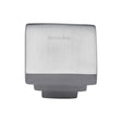 Heritage Brass Cabinet Hardware Satin Chrome / Cabinet Knobs / 32mm Dia. Heritage Brass - Cabinet Knob Square Stepped Design 32mm Satin Chrome Finish