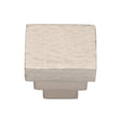 Heritage Brass Cabinet Hardware Satin Nickel / Cabinet Knobs / 32mm Dia. Heritage Brass - Cabinet Knob Square Stepped Hammered Design 32mm Satin Nickel finish