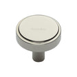 Heritage Brass Cabinet Hardware Polished Nickel / Cabinet Knobs / 32mm Dia. Heritage Brass - Cabinet Knob Stepped Disc Design 32mm Polished Nickel Finish