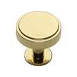 Heritage Brass Cabinet Hardware Polished Brass / Cabinet Knobs / 32mm Dia. Heritage Brass - Cabinet Knob Stepped Disc Design with Rose 32mm Polished Brass Fini