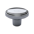 Heritage Brass Cabinet Hardware Polished Chrome / Cabinet Knobs / 41mm Dia. Heritage Brass - Cabinet Knob Stepped Oval Design 41mm Polished Chrome Finish