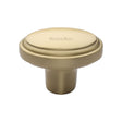 Heritage Brass Cabinet Hardware Satin Brass / Cabinet Knobs / 41mm Dia. Heritage Brass - Cabinet Knob Stepped Oval Design 41mm Satin Brass Finish